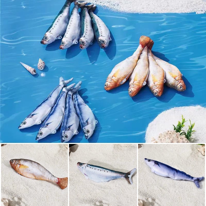 Realistisches Katzenspielzeug mit flatterndem Fisch Zweitbild