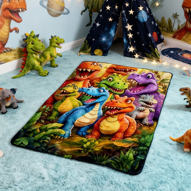 Flanell-Dinosaurier-Nickerchendecke🦖 Hauptbild