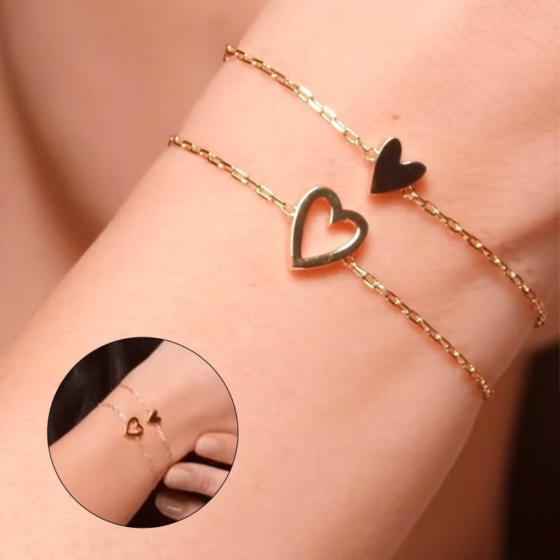 Verstellbare Love-Friendship-Armbänder im Zweier-Pack Zweitbild