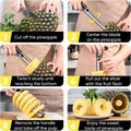 Verbesserter Ananas-Entkerner aus Edelstahl – verstärkter Kernentferner mit dicker Klinge für einfache Fruchtringe