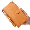 Dreifach gefaltete Lederbrieftasche