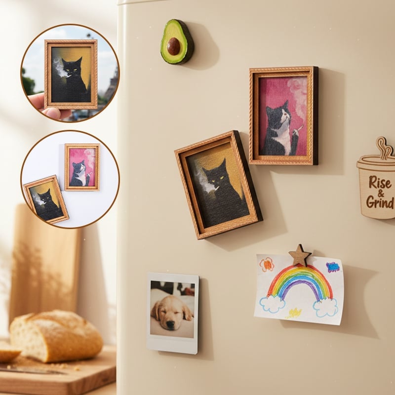 Kühlschrankmagnet mit Katzen-Fotorahmen Hauptbild