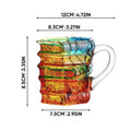 Handbemalte Buchkaffeetasse