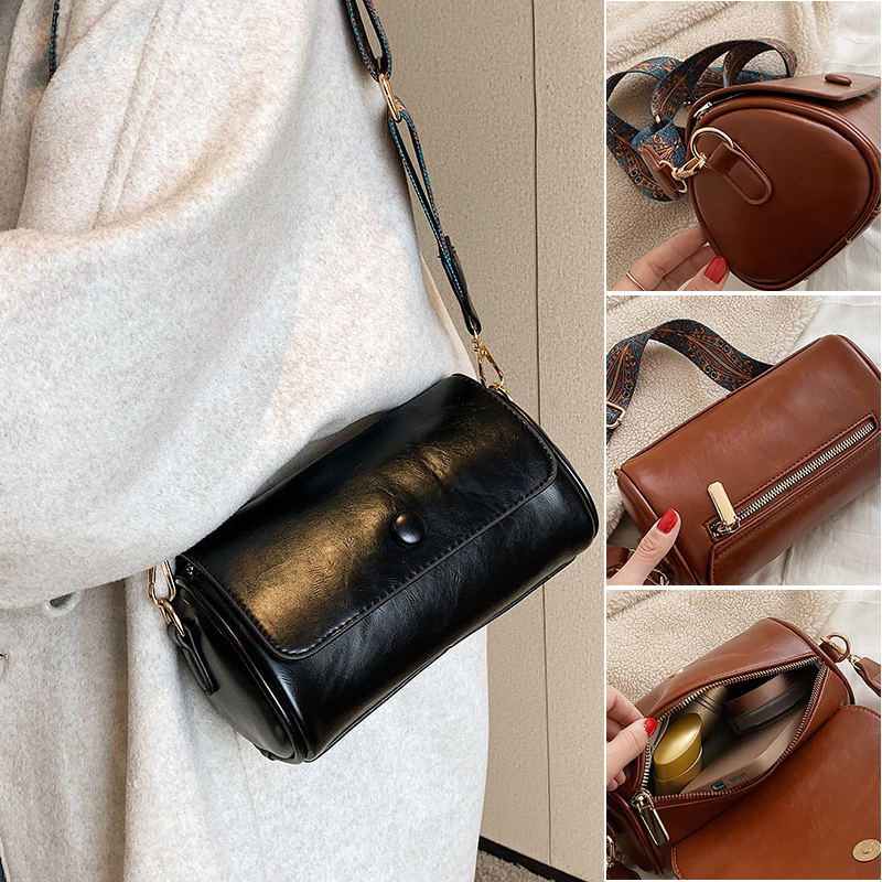 Weibliche Retro-Zylindertasche Zweitbild