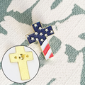 Entzückende Anstecknadel mit amerikanischem Kreuz