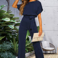 Solider Overall mit hoher Taille und Gürtel