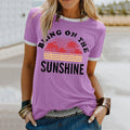 T-Shirt mit Rundhalsausschnitt und Kokosnussbaum-Print