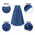 Freizeitkleid mit hoher Taille und Tasche
