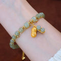Doppelkette-Armband aus natürlicher Jade