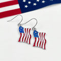 Entzückende Ohrringe mit amerikanischer Flagge
