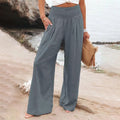 Gesmokte Hose aus Leinenmischung von Fresh Air mit Taschen