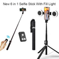 Neuer 6-in-1-Selfie-Stick mit Fülllicht
