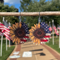 Sonnenblumen-Flaggen-Ohrringe