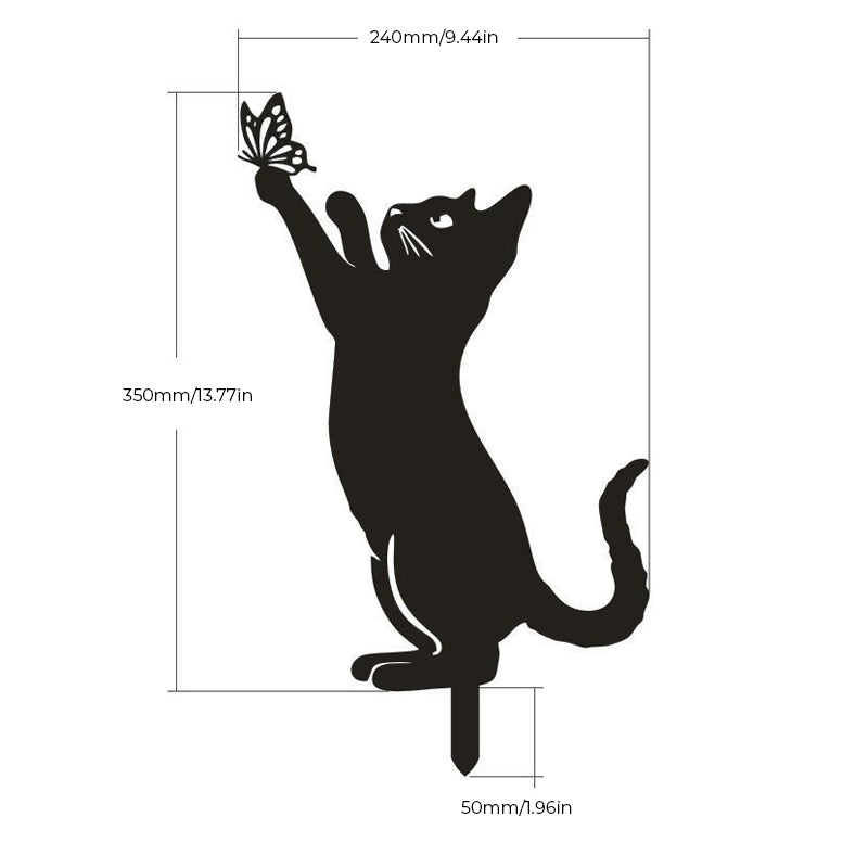 Katzendekoration aus Metall