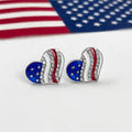 Amerikanische Herz Ohrstecker
