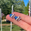 Amerikanische Herz Ohrstecker