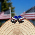 Amerikanische Herz Ohrstecker