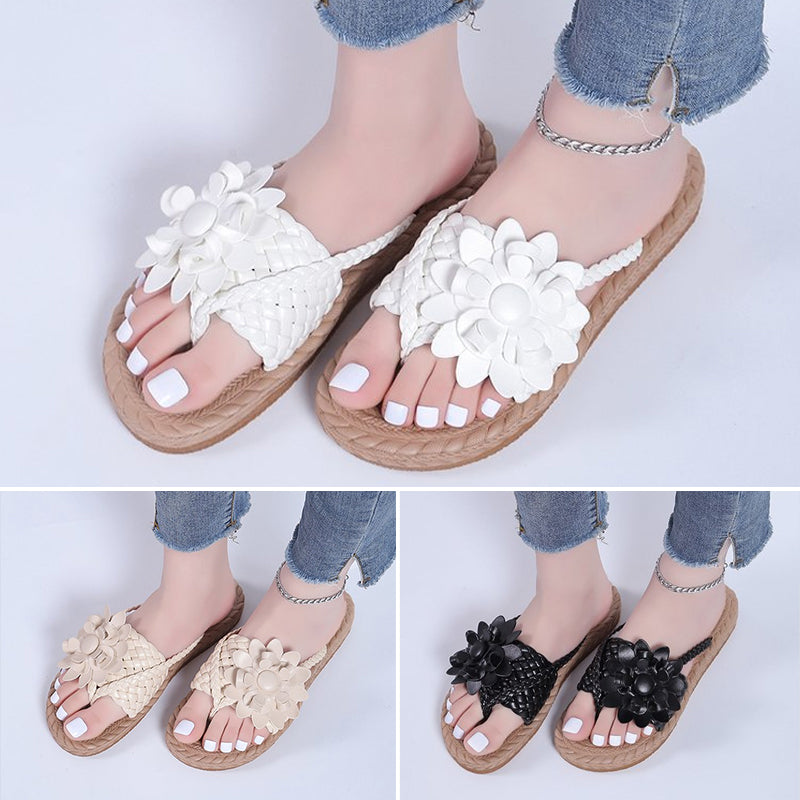 Strand-Flip-Flops mit Blumenmuster Zweitbild
