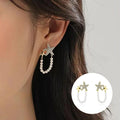 Diamant-Seestern-Perlenohrringe