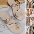 Sommerliche glänzende Strass-Sandalen