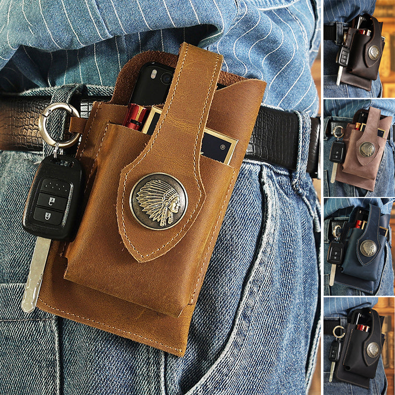Multifunktionale Handytasche aus Leder Hauptbild