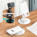 Faltbarer, um 360° drehbarer Telefonhalter