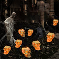 Halloween Solar Totenkopf Krähe Deko Lichter