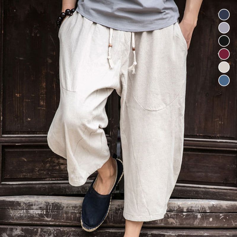 Herren-Freizeithose aus lockerem Leinen Zweitbild