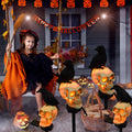Halloween Solar Totenkopf Krähe Deko Lichter