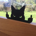 Unhöflicher Katzen-Mittelfinger-Streich