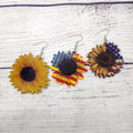 Sonnenblumen-Flaggen-Ohrringe