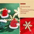 Asymmetrische Weihnachtsohrringe