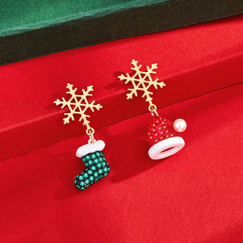 Asymmetrische Weihnachtsohrringe Hauptbild