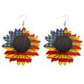 Sonnenblumen-Flaggen-Ohrringe