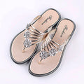 Zehensteg-Flip-Flops mit Blumenmuster und Cutout