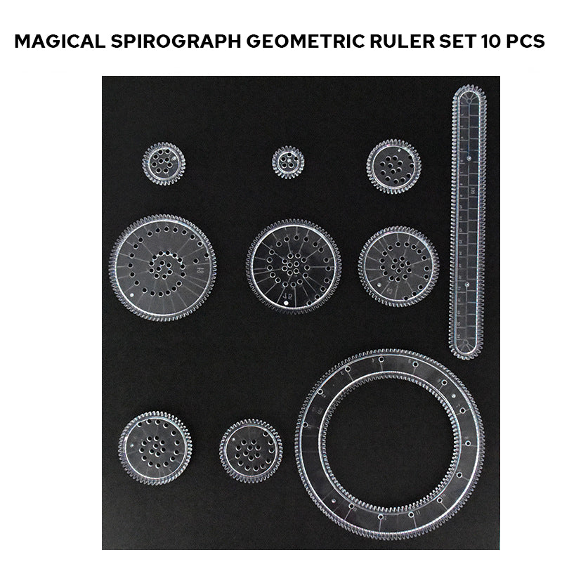 Magisches geometrisches Spirograph-Lineal-Set