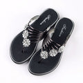 Zehensteg-Flip-Flops mit Blumenmuster und Cutout