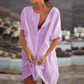 Damen-Longshirt aus Baumwolle und Leinen
