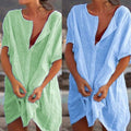 Damen-Longshirt aus Baumwolle und Leinen
