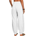 Lockere Damen-Freizeithose aus Baumwolle und Leinen