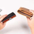 Schmale Herrenbrieftasche mit RFID-Blockierung