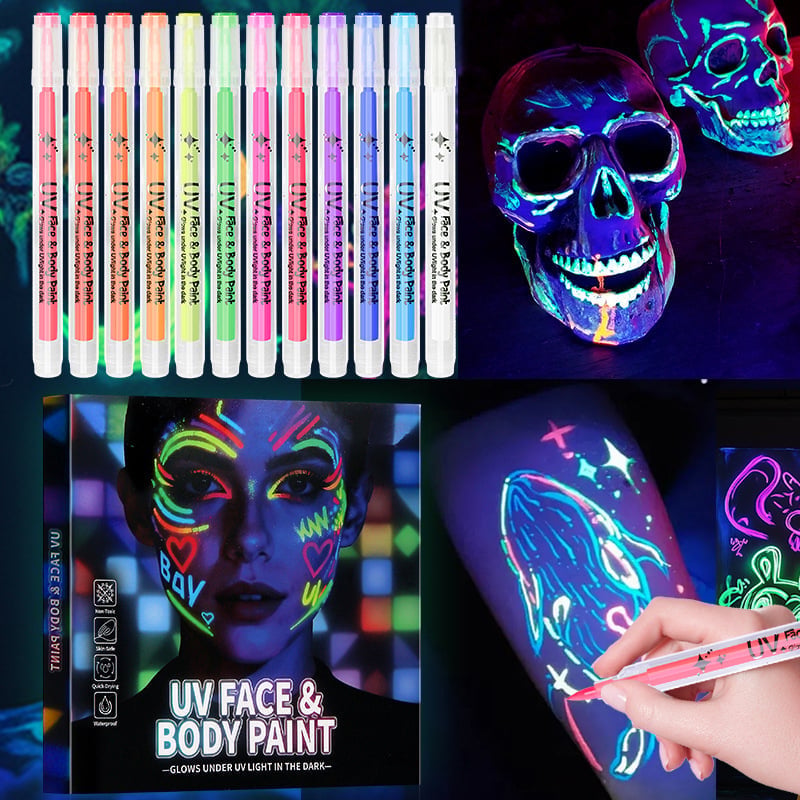 UV-Neon-Schminkmarker, 12 Farben Hauptbild