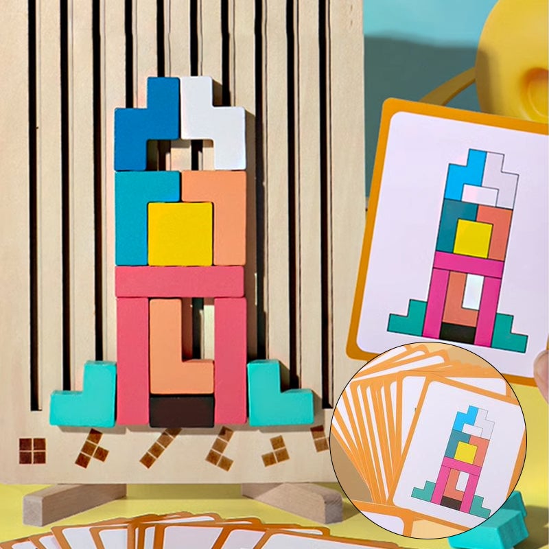 Stapelpuzzle-Set aus Holz Zweitbild