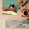 Wandkalender "Katzen chillen mit Büchern" 2026