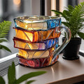 Handbemalte Buchkaffeetasse