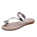Sommerliche glänzende Strass-Sandalen