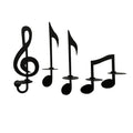 Schwarze Musiknoten-Wandleuchte