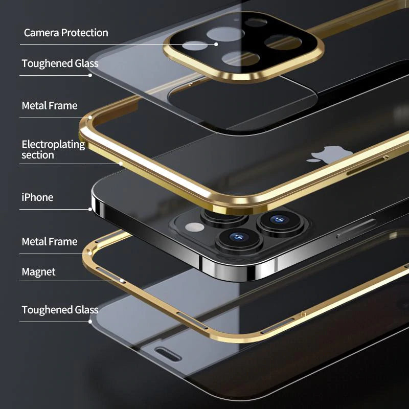 Magnetisches gehärtetes Glas. Doppelseitig geeignet für iPhone Zweitbild