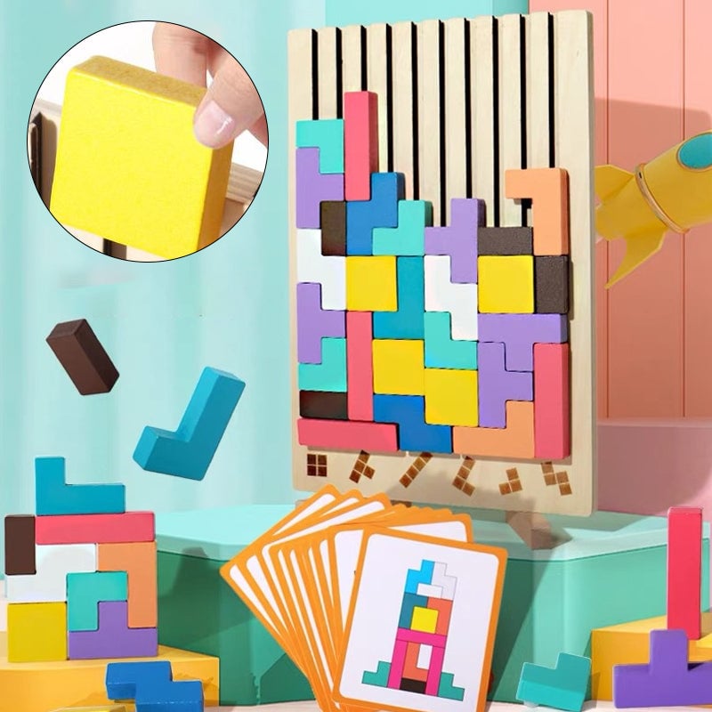 Stapelpuzzle-Set aus Holz