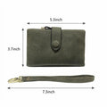Kleine dreifach faltbare Lederbrieftasche für Damen